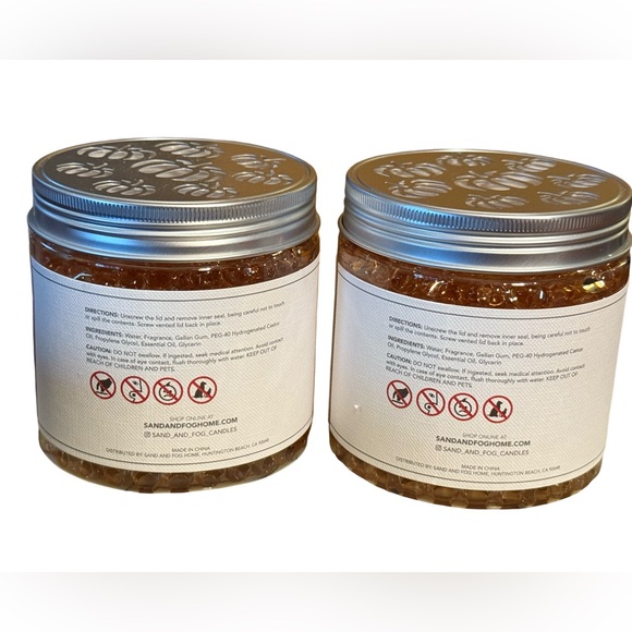 Sand & Fog NWT White Pumpkin Scent Odor Neutralizing Gel Beads Qty of 2 9.35 Oz - Picture 4 of 7